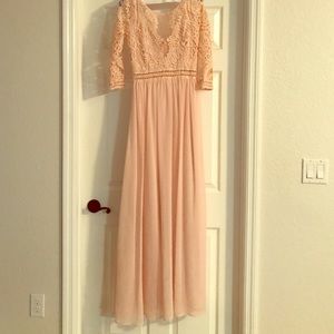 Blush crochet maxi